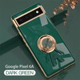 thumbnail image 1 of Feishell Slim Case for Google Pixel 6a,Stylish Plating Cute Astronaut Portable Finger Ring Kickstand Shockproof Lightweight Flexible Silicone Magnetic Car Holder TPU Phone Case,Darkgreen, 1 of 9