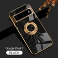 thumbnail image 1 of Feishell Slim Case for Google Pixel 7,Stylish Plating Cute Astronaut Portable Finger Ring Kickstand Shockproof Lightweight Flexible Silicone Magnetic Car Holder TPU Phone Case,Black, 1 of 10