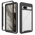 thumbnail image 1 of Feishell Slim Case for Google Pixel 7a 6.1 inch,Shock Absorption Two-layer Protection Hard PC & Soft TPU Transparent Anti-Scratch Lightweight Clear Ultra Thin Phone Case,Black, 1 of 6