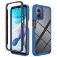 thumbnail image 1 of Feishell Slim Case for Motorola Moto G 5G 2023/Moto G Power 2023,Shock Absorption Two-layer Protection Hard PC & Soft TPU Transparent Anti-Scratch Lightweight Clear Ultra Thin Phone Case,Darkblue, 1 of 6