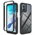 thumbnail image 1 of Feishell Slim Case for Motorola Moto G 5G 2023/Moto G Power 2023,Shock Absorption Two-layer Protection Hard PC & Soft TPU Transparent Anti-Scratch Lightweight Clear Ultra Thin Phone Case,Black, 1 of 6