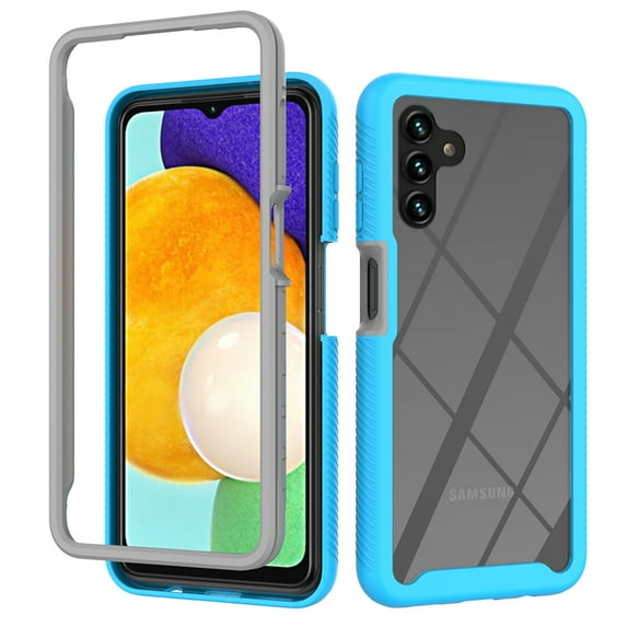 Feishell Slim Case for Samsung Galaxy A15,Shock Absorption Two-layer Protection Hard PC & Soft TPU Transparent Anti-Scratch Lightweight Clear Ultra Thin Phone Case,Blue