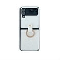 thumbnail image 1 of Feishell Slim Case for Samsung Galaxy Z Flip 4, Rugged PC Sparkle Glitter Thin Fit Cover with Metal Ring Holder Shockproof Anti-Scratches Case for Samsung Galaxy Z Flip 4,White, 1 of 9