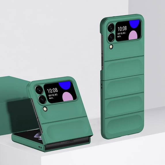 Feishell Slim Case for Samsung Galaxy Z Flip4 2022,Ultra Thin Rugged Durable Premium PC Comfortable Touch Anti-scratch Shockproof Solid Color Protective Phone Case,Darkgreen