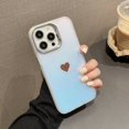 thumbnail image 1 of Feishell Slim Case for iPhone 15, Fashion Cute Love-Heart Shape Hybrid Case Shockproof PC+TPU Lens Protection Back Cover with Heart Pattern for iPhone 15 - White, 1 of 6