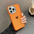 thumbnail image 1 of Feishell Slim Case for iPhone 15, Fashion Cute Love-Heart Shape Hybrid Case Shockproof PC+TPU Lens Protection Back Cover with Heart Pattern for iPhone 15 - Orange, 1 of 6