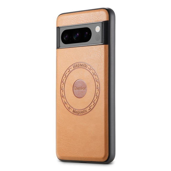 Feishell Slim Magnetic Case for Google Pixel 6, for Women Men, Compatible with MagSafe, Vintage Classic PU Leather Shockproof Back Slim Protective Phone Case for Google Pixel 6,Khaki