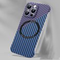 thumbnail image 1 of Feishell Slim PC Borderless Case for iPhone 14 Plus,[Compatible with Magsafe] Carbon Fiber Texture Ultra Thin Anti-Scratch Skin-friendly Frameless Shockproof Phone Case,Purple, 1 of 8