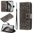 thumbnail image 1 of Feishell Slim Wallet Case for Samsung Galaxy A13 5G,Shockproof Stylish Embossed Pattern PU Leather Magnetic Clasp Folio Flip Kickstand Card Slots with Wrist Strap for Women Men Phone Cover,Gray, 1 of 8