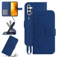 thumbnail image 1 of Feishell Slim Wallet Case for Samsung Galaxy A54 5G,for Men Women,Sunflower Embossed Pattern PU Leather Flip Cover Magnetic Closure Folio Card Slots Kickstand Phone Case with Hand Strap,Darkblue, 1 of 12