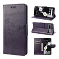 thumbnail image 1 of Feishell Slim Wallet Phone Case for Google Pixel 7a,Butterfly & Floral Embossed PU Leather Anti-Scratch Shockproof Magnetic Clasp Flip Kickstand Credit Card Slots Phone Cover,Purple, 1 of 6