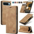 thumbnail image 1 of Feishell Slim Wallet Phone Case for Google Pixel 9 Pro XL,Premium PU Leather Magnetic Closure Folio ID Credit Card Slots Shockproof Protective Flip Kickstand Phone Cover,Brown, 1 of 11