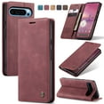 thumbnail image 1 of Feishell Slim Wallet Phone Case for Google Pixel 9 Pro XL,Premium PU Leather Magnetic Closure Folio ID Credit Card Slots Shockproof Protective Flip Kickstand Phone Cover,Winered, 1 of 11