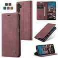 thumbnail image 1 of Feishell Slim Wallet Phone Case for Samsung Galaxy A14 5G 6.6 inch,Premium PU Leather Magnetic Closure Folio ID Credit Card Slots Shockproof Protective Flip Kickstand Phone Cover,Winered, 1 of 10