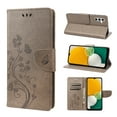 thumbnail image 1 of Feishell Slim Wallet Phone Case for Samsung Galaxy A14 5G,Butterfly & Floral Embossed PU Leather Anti-Scratch Shockproof Magnetic Clasp Flip Kickstand Credit Card Slots Phone Cover,Gray, 1 of 6