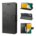 thumbnail image 1 of Feishell Slim Wallet Phone Case for Samsung Galaxy A54 5G,Butterfly & Floral Embossed PU Leather Anti-Scratch Shockproof Magnetic Clasp Flip Kickstand Credit Card Slots Phone Cover,Black, 1 of 6