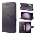 thumbnail image 1 of Feishell Slim Wallet Phone Case for Samsung Galaxy S23 Plus,Butterfly & Floral Embossed PU Leather Anti-Scratch Shockproof Magnetic Clasp Flip Kickstand Credit Card Slots Phone Cover,Purple, 1 of 6