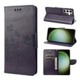 thumbnail image 1 of Feishell Slim Wallet Phone Case for Samsung Galaxy S25 Ultra ,Butterfly & Floral Embossed PU Leather Anti-Scratch Shockproof Magnetic Clasp Flip Kickstand Credit Card Slots Phone Cover,Purple, 1 of 6