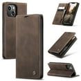 thumbnail image 1 of Feishell Slim Wallet Phone Case for iPhone 13 6.1 inch,Premium PU Leather Magnetic Closure Folio ID Credit Card Slots Shockproof Protective Flip Kickstand Phone Cover,Coffee, 1 of 11