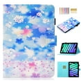 thumbnail image 1 of Feishell Smart Cover for iPad 10th Generation 10.9" (2022),Pattern PU Leather Magnetic Clasp Folio Flip Multi-angle Stand Card Slots Wallet Case Cover with Auto Wake Sleep,Flower, 1 of 9