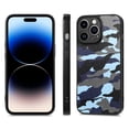 thumbnail image 1 of Feishell Supports Wireless Charging Case for iPhone 12 Pro Max,Luxury Camouflage Pattern Military Grade Camera Lens Protective PU+PC+TPU Shockproof Slim Back Cover.For iPhone 12 Pro Max,Blue, 1 of 12