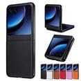 thumbnail image 1 of Feishell Ultra Thin Case Compatible with Motorola Razr 40 Ultra 2023,Durable PU Leather Hard PC Shell Shockproof Scratch Resistant Slim Lightweight Phone Case,Black, 1 of 14