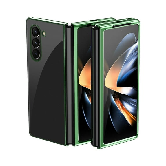 Feishell Ultra Thin Clear Case for Samsung Galaxy Z Fold 6,for Women Men,Shockproof Luxury Electroplated Transparent Anti-yellowing Anti-Scratch Slim Phone Case Samsung Galaxy Z Fold 6 2024,Green