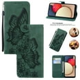 thumbnail image 1 of Feishell Wallet Case For Samsung A03S, Magnetic Folio Card Slots Holder Kickstand Premium PU Leather Butterfly Patterned Embossed with Wrist Strap Cover For Samsung Galaxy A03S, Green, 1 of 13
