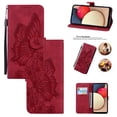 thumbnail image 1 of Feishell Wallet Case For Samsung A51 4G, Magnetic Folio Card Slots Holder Kickstand Premium PU Leather Butterfly Patterned Embossed with Wrist Strap Cover For Samsung Galaxy A51 4G, Red, 1 of 13