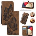 thumbnail image 1 of Feishell Wallet Case For Samsung A51 4G, Magnetic Folio Card Slots Holder Kickstand Premium PU Leather Butterfly Patterned Embossed with Wrist Strap Cover For Samsung Galaxy A51 4G, Brown, 1 of 13