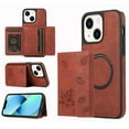 thumbnail image 1 of Feishell Wallet Case For iPhone 15 Plus with Card Slot Holder Detachable Magnetic Back 2 in 1 Design, Compatible with Mag-Safe, PU Leather Credit Slot Phone Cover For iPhone 15 Plus, Winered, 1 of 10