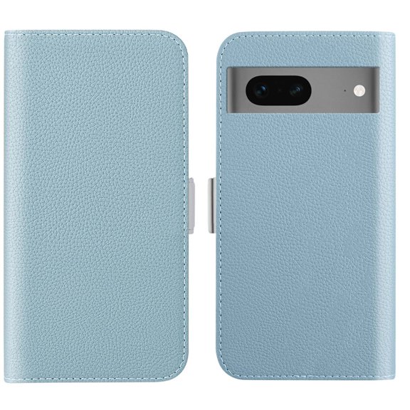Feishell Wallet Case for Google Pixel 7,Lychee Texture PU Leather Candy Color Shockproof Protective Magnetic Flip Holder Anti-Scratch Phone Cover with ID Credit Card Slots & Cash Pocket,Blue