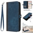 thumbnail image 1 of Feishell Wallet Case for Google Pixel 7 Pro Luxury Premium PU Leather Soft Silicone Shockproof Flip Folio Case, Wrist Strap Handbag Cute Card Slots Cover with Magnetic Clasp Kickstand Case,Blue, 1 of 8