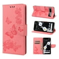thumbnail image 1 of Feishell Wallet Case for Google Pixel 7a,Retro PU Leather Butterfly Embossed Pattern Full Protection Anti-Scratch Magnetic Clasp Flip Holder Card Slots & Cash Pocket Phone Cover,Pink, 1 of 6