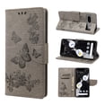 thumbnail image 1 of Feishell Wallet Case for Google Pixel 7a,Retro PU Leather Butterfly Embossed Pattern Full Protection Anti-Scratch Magnetic Clasp Flip Holder Card Slots & Cash Pocket Phone Cover,Gray, 1 of 6