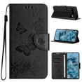 thumbnail image 1 of Feishell Wallet Case for Google Pixel 9 Pro XL,Retro PU Leather Butterfly Embossed Pattern Full Protection Anti-Scratch Magnetic Clasp Flip Holder Card Slots & Cash Pocket Phone Cover,Black, 1 of 9