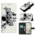 thumbnail image 1 of Feishell Wallet Case for Motorola Moto G 5G 2023/G Power 2023,Shockproof Colorful Painted Pattern PU Leather Magnetic Clasp Flip Kickstand ID Credit Card Slots Slim Fit Phone Case Cover,Skull, 1 of 6