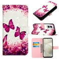 thumbnail image 1 of Feishell Wallet Case for Motorola Moto G 5G 2023/G Power 2023,Shockproof Colorful Painted Pattern PU Leather Magnetic Clasp Flip Kickstand ID Credit Card Slots Slim Fit Phone Case Cover,Rose Butterfly, 1 of 6