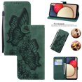 thumbnail image 1 of Feishell Wallet Case For Samsung A51 4G, Magnetic Folio Card Slots Holder Kickstand Premium PU Leather Butterfly Patterned Embossed with Wrist Strap Cover For Samsung Galaxy A51 4G, Green, 1 of 13