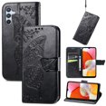thumbnail image 1 of Feishell Wallet Case for Samsung Galaxy A15,Butterfly & Flower Embossed PU Leather TPU Inner Shell Magnetic Flip Stand Card Slots Shockproof Protective Phone Cover,Black, 1 of 6