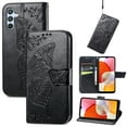 thumbnail image 1 of Feishell Wallet Case for Samsung Galaxy A56 5G,Butterfly & Flower Embossed PU Leather TPU Inner Shell Magnetic Flip Stand Card Slots Shockproof Protective Phone Cover,Black, 1 of 6