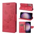 thumbnail image 1 of Feishell Wallet Case for Samsung Galaxy S23 Plus,Retro PU Leather Butterfly Embossed Pattern Full Protection Anti-Scratch Magnetic Clasp Flip Holder Card Slots & Cash Pocket Phone Cover,Rose, 1 of 6