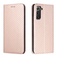 thumbnail image 1 of Feishell Wallet Case for Samsung Galaxy S23 Plus,for Women Men,Carbon Fibre Pattern Durable PU Leather Magnetic Closure Folio Flip Holder Card Slots Shockproof Phone Case,Rosegold, 1 of 8