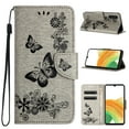 thumbnail image 1 of Feishell Wallet Case for Samsung Galaxy S24 Plus,Retro PU Leather Butterfly Embossed Pattern Full Protection Anti-Scratch Magnetic Clasp Flip Holder Card Slots & Cash Pocket Phone Cover,Gray, 1 of 9