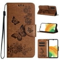 thumbnail image 1 of Feishell Wallet Case for Samsung Galaxy S24,Retro PU Leather Butterfly Embossed Pattern Full Protection Anti-Scratch Magnetic Clasp Flip Holder Card Slots & Cash Pocket Phone Cover,Brown, 1 of 9