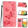 thumbnail image 1 of Feishell Wallet Case for Samsung Galaxy S24,Retro PU Leather Butterfly Embossed Pattern Full Protection Anti-Scratch Magnetic Clasp Flip Holder Card Slots & Cash Pocket Phone Cover,Pink, 1 of 9