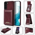 thumbnail image 1 of Feishell Wallet Case for Samsung S22, [RFID Blocking] Credit Card Holder Back Magnetic Buckle Luxury Premium PU Leather Purse Flip Kickstand Shockproof Cover for Samsung Galaxy S22, Winered, 1 of 8