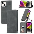thumbnail image 1 of Feishell Wallet Case For iPhone 13, Magnetic Folio Card Slots Holder Kickstand Premium PU Leather TPU Shockproof Interior Protective Case [RFID Blocking] For iPhone 13, Gray, 1 of 10