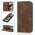 thumbnail image 1 of Feishell Wallet Case for iPhone 13 Pro,Built-in Magnet Compatible with Magsafe Charger,Premium PU Leather Magnetic Closure Flip Holder RFID Blocking Card Slots Anti-falling Phone Cover,Brown, 1 of 12