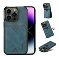 thumbnail image 1 of Feishell Wallet Case for iPhone 13 Pro with Card Slot Holder Bracket Kickstand Case, Soft Silicone Luxury PU Leather Slim Thin Fit Shockproof Lens Protection Magnetic Phone Cover,Blue, 1 of 6
